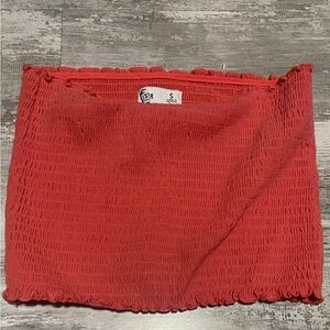Hollister Red Cropped Tube Top